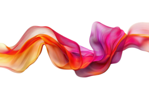 Colorful abstract wave pattern with flowing, vibrant spectrum of colors in smooth gradient, perfect for backgrounds and graphic designs. png