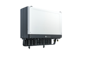 Modern industrial inverter for solar energy systems, isolated on transparent background. Compact, efficient, and innovative design. png