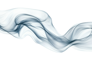 Abstract smoke wave on transparent background. showcasing elegant curves and flowing lines in a minimalist, ethereal, and modern art concept. png