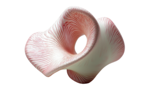 Abstract 3D rendering of a futuristic organic shape with intricate pink and white details. Perfect for modern design and creative projects. png