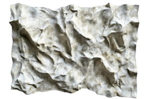 Close-up of textured crumpled paper, showing intricate folds and creases with a rugged, abstract pattern. png