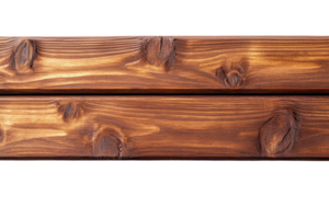 Close-up of wooden planks with natural knots and grain patterns. Perfect for backgrounds, textures, or woodworking projects. png