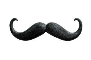 negro Bigote aislado en un transparente antecedentes. Perfecto para movember campañas, Moda proyectos, o juguetón diseño elementos. png