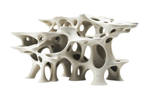 Abstract organic structure with intricate patterns and curves resembling natural formations, ideal for artistic and architectural concepts. png