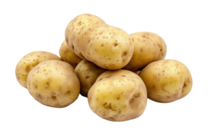 un pila de fresco, sin pelar patatas en un transparente antecedentes. Perfecto para utilizar en cocinando, agricultura, o relacionado con la nutrición proyectos png