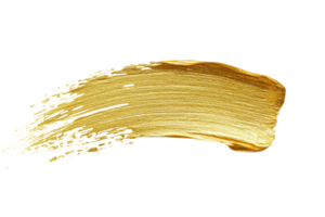 Abstract golden brush stroke on transparent background. Perfect for graphic designs, invitations, or as a luxurious element in projects. png