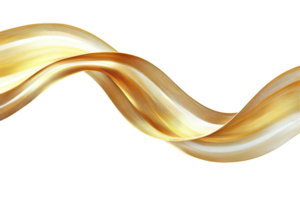 Elegant golden wave abstract isolated on transparent background. perfect for modern design and decorative concepts png