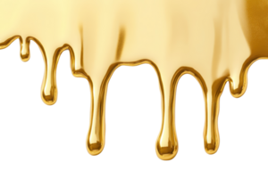 Flowing liquid gold, dripping and creating a luxurious, shiny effect. Perfect for backgrounds, wallpapers, or design elements. png