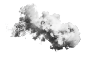 Realistic cloud of white smoke isolated on transparent background, perfect for graphics and design projects requiring smoke effect png