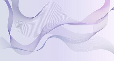 The image depicts smooth, flowing lines in soft purple tones on a gentle background. It represents a concept of abstract beauty vector