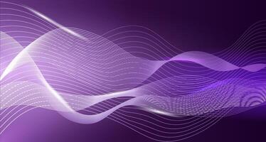 The image showcases flowing lines in a dynamic pattern, set against a purple background, representing modern abstract concepts vector