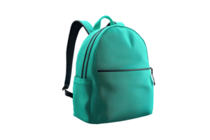 Stylish teal backpack with multiple compartments perfect for travel, work, or school, offering convenience and modern design. png