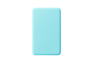 Minimalist sky blue rectangular object against a transparent background. Simple and clean design, perfect for versatile applications. png