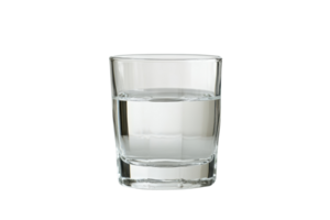 A clear glass of water isolated on a transparent background. Perfect for concepts of purity, hydration, and health. png