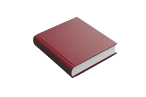 Red hardcover book isolated on transparent background. perfect for publishing, literature, learning, and academic concepts. png