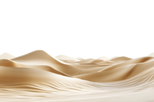 A stunning landscape of undulating sand dunes in a desert, with a dramatic light and shadow play, creating a serene and otherworldly atmosphere. png