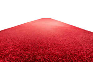 A vivid red carpet extending into the distance, representing elegance and exclusivity. Perfect for events, ceremonies, and luxurious settings. png