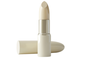 Elegant nude lipstick on transparent background. Perfect for a natural, classic look. High-quality makeup product for everyday use. png