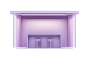 Minimalist purple theater stage with columns, perfect for digital design projects and presentations. png