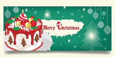 Attractive and Unique Banner Design for Christmas Day vector