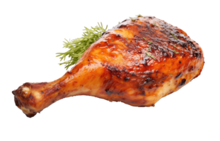Grilled Chicken Leg isolated on transparent background png