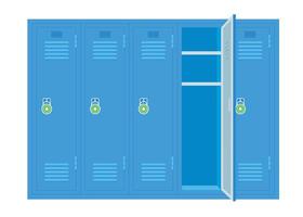 School locker with an open door vector