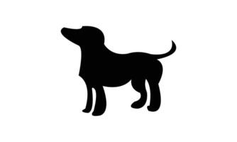 Dog silhouette Design With White Background. vector