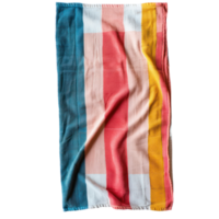 Beach towel top view full length isolate on transparency background png