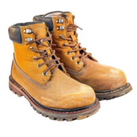 Construction worker boots isolate on transparency background png