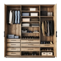 Modern Closet front view full length isolate on transparency background png