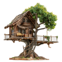 Treehouse isolate on transparency background png
