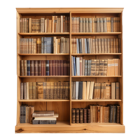 Bookshelf side view full length isolate on transparency background png