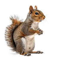 Squirrel side view full body isolate on transparency background png