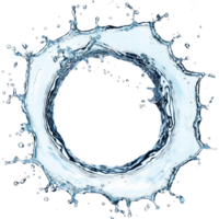 water splash round circle isolate on transparency background png