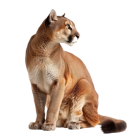 Puma side view full body isolate on transparency background png