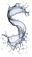 a splash of water on a curve shape bold lines stunning isolate on transparency background png