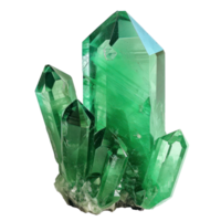 Emerald crystal isolate on transparency background png