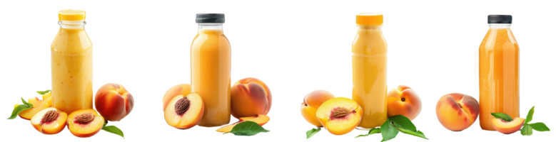peach smoothies bottle isolated on transparency background png