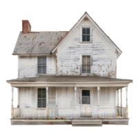 Farmhouse front view full length isolate on transparency background png