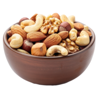 Healthy mix nuts isolate on transparency background png
