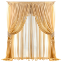 Curtains front view full length isolate on transparency background png
