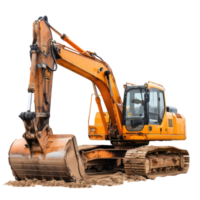 excavator for construciton isolate on transparency background png