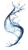 a blue splash of water on a curve shape bold lines stunning isolate on transparency background png