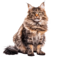Maine Coons pet full body isolate on transparency background png