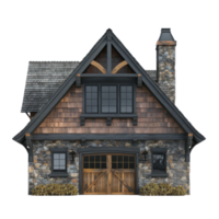 Carriage House front view full length isolate on transparency background png