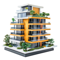 Condominium isolate on transparency background png