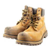 Construction worker boots isolate on transparency background png