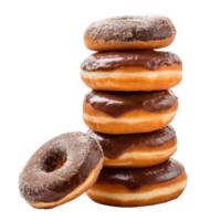 donut stack side view full length isolate on transparency background png
