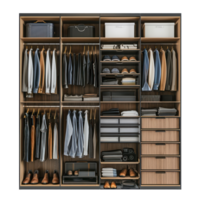 Modern Closet top view full length isolate on transparency background png