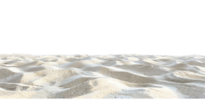 Beach white sand isolate on transparency background png